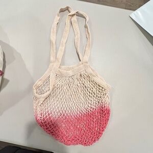 Camp Collection Dip Dye Market Tote Bag - Pink Ombré